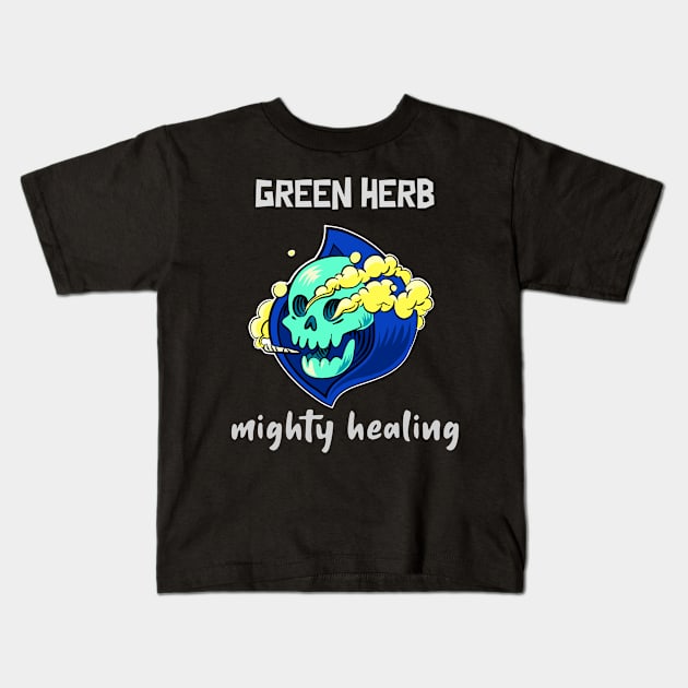 green herb, mighty healing Kids T-Shirt by Zipora